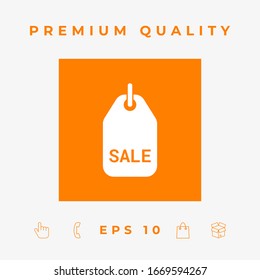 Sale tag symbol. Graphic elements for your design