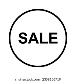 sale tag, sale symbol outline vector
