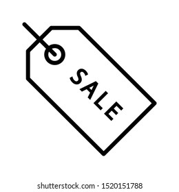 sale tag thin line vector icon