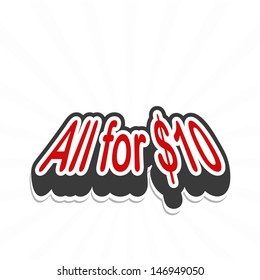 Sale tag. vector 