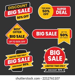 Sale tag vector art, icons, sticker design