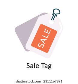Sale Tag Vector  Flat Icon Design illustration. Ecommerce and shopping Symbol on White background EPS 10 File