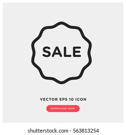 Sale tag vector icon, promo tag symbol. Modern, simple flat vector illustration for web site or mobile app