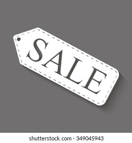 sale tag vector icon with shadow