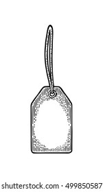 Sale tag. Vector vintage engraved illustration. Isolated on white background.