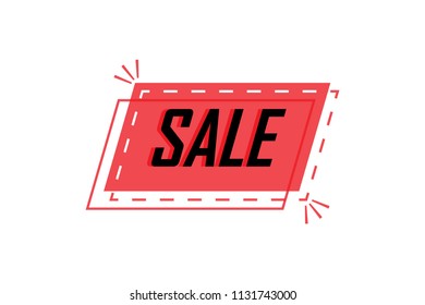 Sale tag,Flat style,Vector.