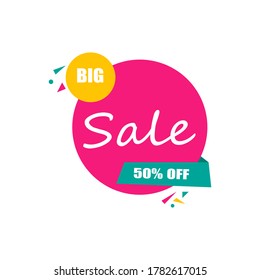 Sale tag.flat vector graphic in white background