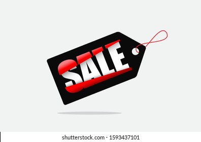 Sale tag/label design. Vector illustration.