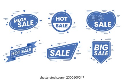 Sale tags banner collection set