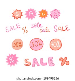 Sale tags. Sale banners set. Shopping.