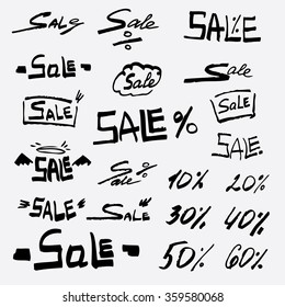 Sale tags. Sale banners set. Shopping.black.vector graphics, background 1