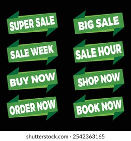 Sale tags collection. Black Friday week, big , super discount, order now, , price down, free banner set. Sticker, badge, coupon, store. Vector Illustration combo. Saved in EPS 10 and fully editable.