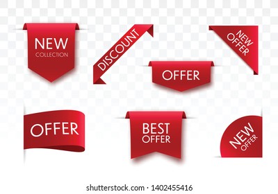 Sale tags collection. Vector badges and labels isolated.