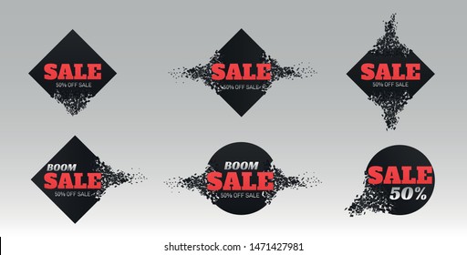 Sale tags collection. Vector badges. Cheap price flyer, best offer price and big sale pricing tag badge design.  Labels for design banners and flyers. Vetor illustration EPS10