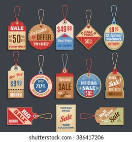 Sale Tags Collection. Vector Illustration