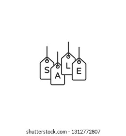 Sale tags, discount isolated icon. - VECTOR
