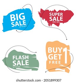Sale tags icon banner or coupon symbol percent sale label