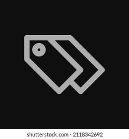 sale tags icon with black background