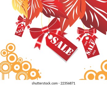 sale tags isolated on white background