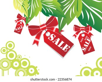 sale tags isolated on white, vector