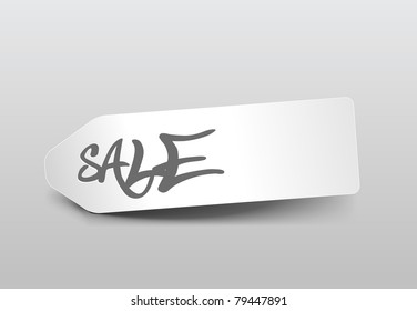 Sale tags isolated On White. Vector Illustration