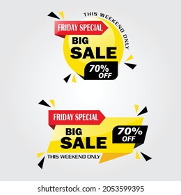 Sale Tags isolated. Vector paper scrol banner