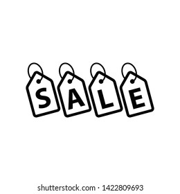 Sale tags label icon flat vector illustration design isolated on white background