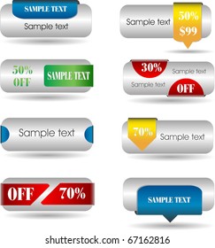 sale tags or label set