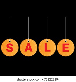 sale tags on background vector image illustration
