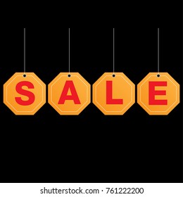 sale tags on background vector image illustration
