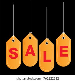 sale tags on background vector image illustration
