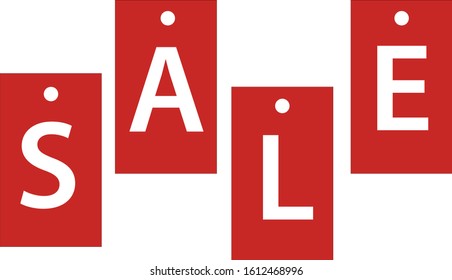 Sale tags on square patterns. Price tag design