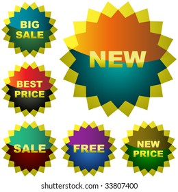 Sale Tags. Set of design elements.