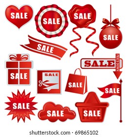 Sale tags set. Illustration vector.