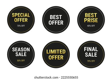 sale tags set on white background	