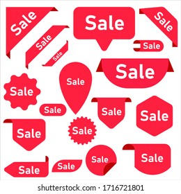 Sale tags set. Vector badges and labels