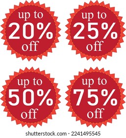 Sale tags set vector badges template