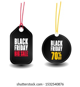 Sale tags with text. Vector labels for design banner and flyers. Black Friday sales tag. Vector illustration