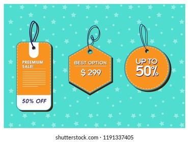 sale tags vector