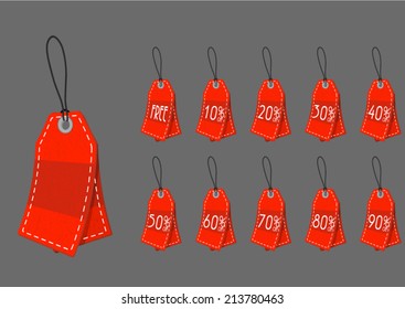 Sale tags. Vector. 