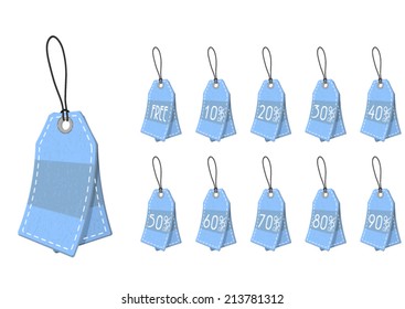 Sale tags. Vector. 