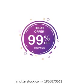 Sale tags vector badges vector template, up 99 percent off.