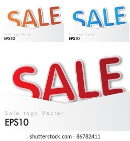 Sale tags vector set