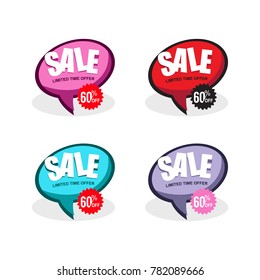 sale talk bubble discount special offer vector