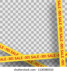 SALE TAPE VECTOR ILLUSTRATION  -50% OFF DISCOUNT  STRIPE 