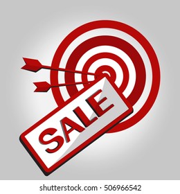 Sale Target Vector Illustration Stock Vector (Royalty Free) 506966542 ...