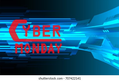Sale technology banner for cyber monday