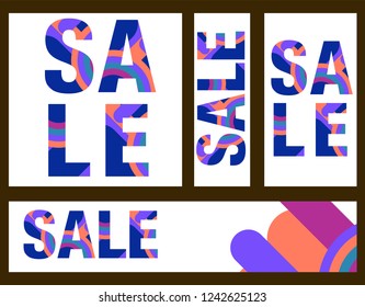 Sale template banner in bright colors