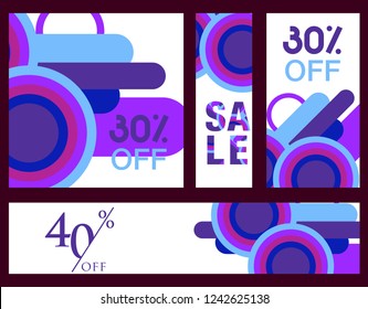 Sale template banner in bright colors