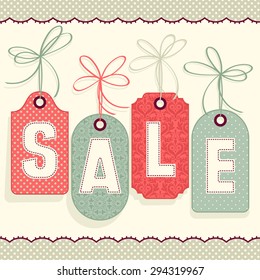Sale. Template banner. Set of tags.